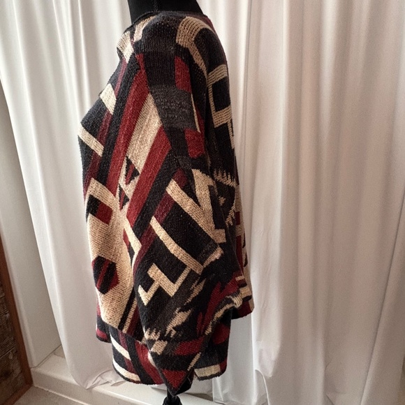 Denim & Supply Ralph Lauren Vintage Women's Aztec Western Cropped Knitted Top LG - Picture 2 of 8